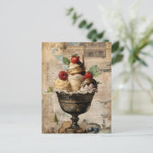 Carte Postale Glace Sundae Collage (Debout devant)