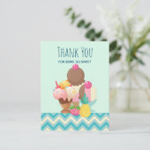 Carte Postale Glacée de crème glacée avec Merci de fête des arro (Debout devant)