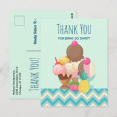 Carte Postale Glacée de crème glacée avec Merci de fête des arro (Devant / Derrière)