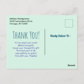 Carte Postale Glacée de crème glacée avec Merci de fête des arro (Dos)