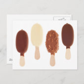 Carte Postale Glaces au chocolat (Devant / Derrière)