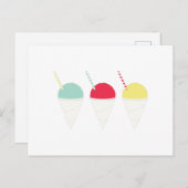 Carte Postale Glaces Colorées (Devant / Derrière)