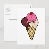 Carte Postale Glaces Tous Produits (Devant / Derrière)