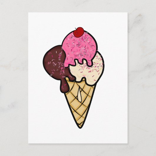 Carte Postale Glaces Tous Produits (Devant)