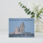 Carte postale glaciale de phare (visite Cleveland) (Debout devant)