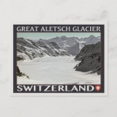 Carte Postale Glacier Aletsch - sur noir (Devant)