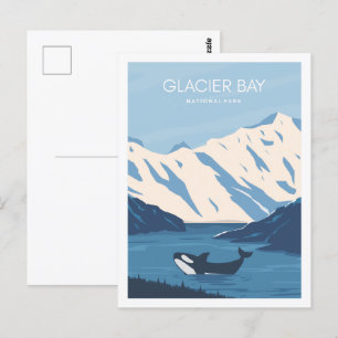 Carte Postale Glacier Bay Alaska USA Travel Place Illustration
