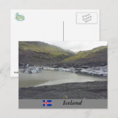 Carte Postale Glacier de Sólheimajökull, Islande (Devant / Derrière)