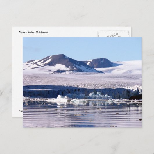 Carte Postale Glacier de Svalbard (Devant / Derrière)
