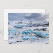 Carte Postale Glacier Ice paysage, Islande (Devant / Derrière)