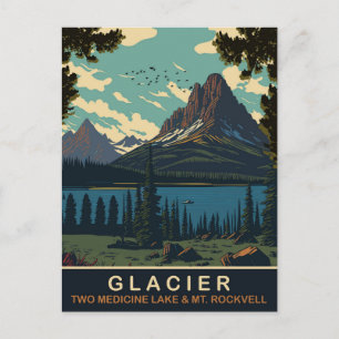 Carte Postale Glacier, lac Two Medicine et mont Rockwell