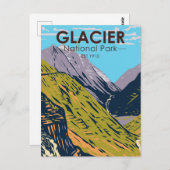 Carte Postale Glacier National Park Going to the Sun Road (Devant / Derrière)