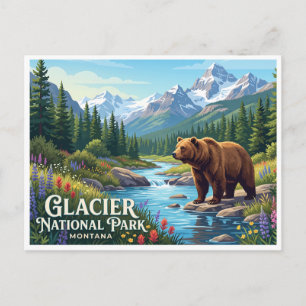 Carte Postale Glacier National Park Whitefish Montana