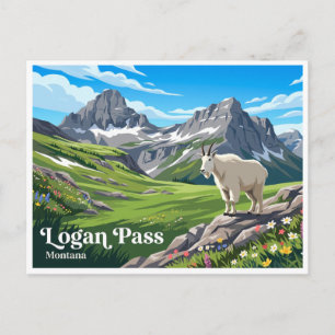 Carte Postale Glacier ouest du col Logan Montana