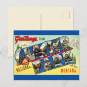 Carte postale Glacier Park Greetings (Devant / Derrière)