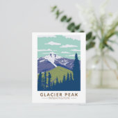 Carte Postale Glacier Peak Washington Voyage Art Vintage (Debout devant)