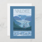 Carte Postale Glacier Scene - Valdez, Alaska (Devant / Derrière)