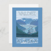 Carte Postale Glacier Scene - Valdez, Alaska (Devant / Derrière)