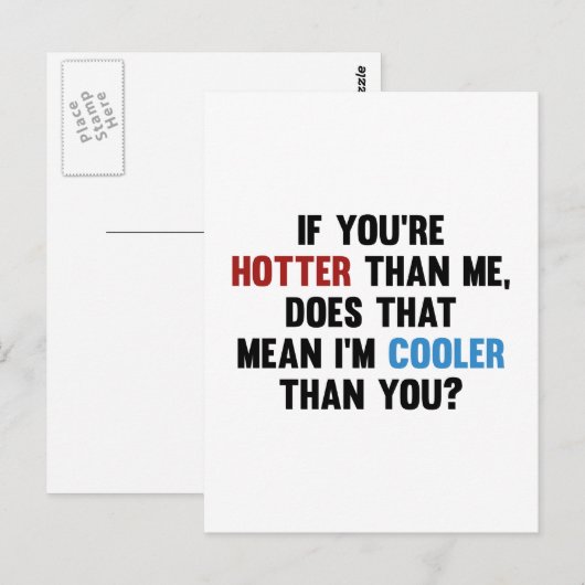 Carte Postale Glacière que vous (Devant / Derrière)