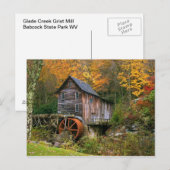 Carte Postale Glade Creek Grist Mill (Devant / Derrière)