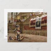 Carte Postale Gladiateurs romains anciens (Devant / Derrière)