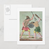 Carte Postale Gladiateurs romains, de 'L'Antica Roma', 1825 (col (Devant / Derrière)