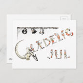 Carte Postale Glæ delig Jul Tomte (Devant / Derrière)