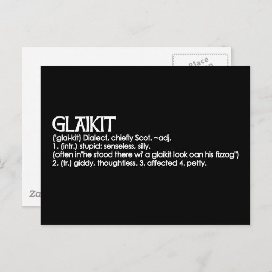 Carte Postale Glaikit (Devant / Derrière)