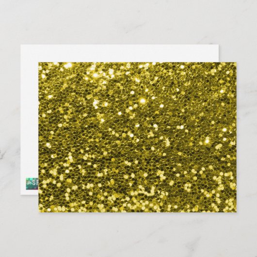 Carte Postale Glam Faux Gold Parties scintillant Sparken Imprime (Devant / Derrière)