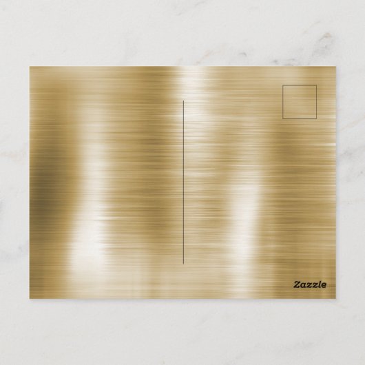 Carte Postale Glam Gold Sparkle Rose Black Cowhide (Dos)