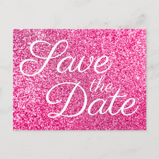 Carte Postale Glam Hot rose Parties scintillant photo Enregistre (Devant)