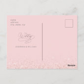 Carte Postale Glam rose & Silver Parties scintillant mariage Enr (Dos)