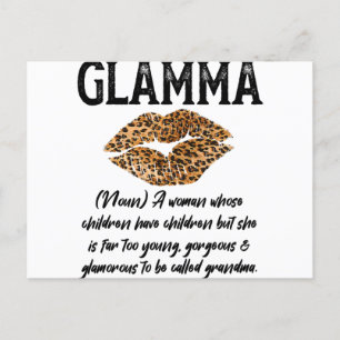 Carte Postale Glamma Leopard Lips Kiss- Glam-Ma Description- Mot