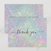 Carte Postale Glamour holographique Paillettes Élégant Brillant  (Devant / Derrière)