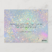 Carte Postale Glamour holographique Paillettes Élégant Brillant  (Dos)