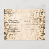 Carte postale glamour SAVE THE DATE avec lumières  (Dos)