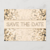 Carte postale glamour SAVE THE DATE lumières scint (Devant)