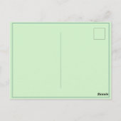 Carte Postale Glamour vintage : Vert Mint Afro Blanc (Dos)