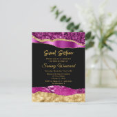 Carte Postale Glamour Violet et Or Larmes Sweet Seize (Debout devant)