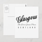 Carte Postale Glasgow Écosse "L'endroit vert cher" (Devant / Derrière)