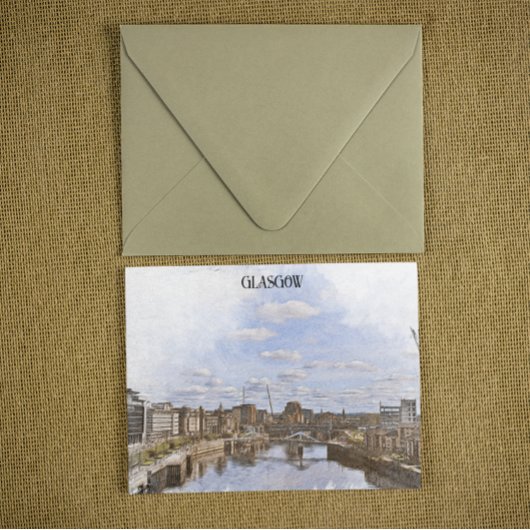 Carte Postale Glasgow Écosse Royaume-Uni Vue du paysage