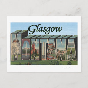 Carte Postale Glasgow, Montana - Scènes de grandes lettres