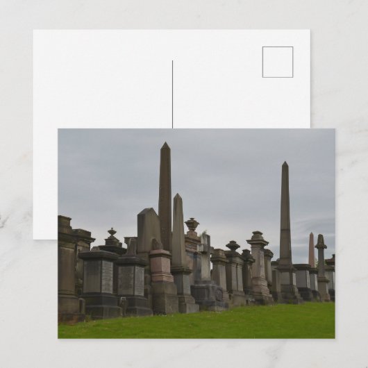 Carte Postale Glasgow Necropolis Graves (Devant / Derrière)