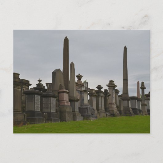 Carte Postale Glasgow Necropolis Graves (Devant)