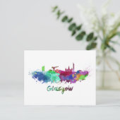 Carte Postale Glasgow skyline en aquarelle (Debout devant)