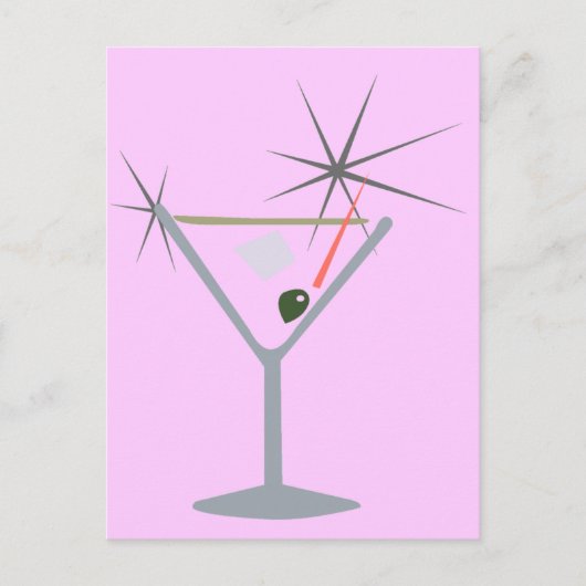 Carte Postale Glass Martini (Devant)