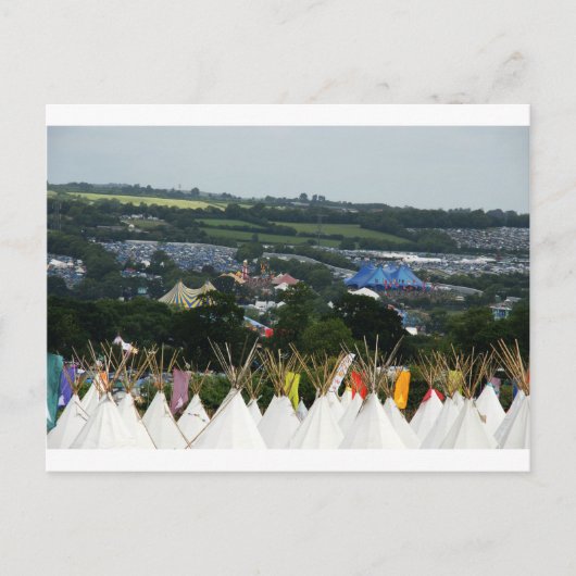 Carte Postale Glastonbury Festival Tee Pee Time (Devant)