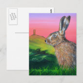 Carte Postale Glastonbury hare (Devant / Derrière)