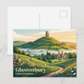 Carte Postale Glastonbury Royaume-Uni (Devant / Derrière)