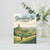 Carte Postale Glastonbury Tor Angleterre (Debout devant)
